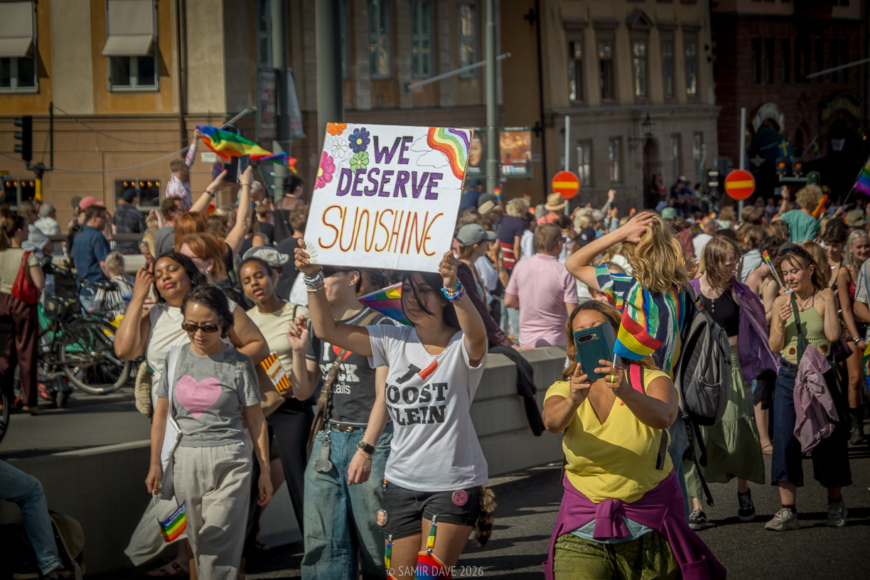 A reminder that we all deserve sunshine, Slussbron, Stockholm Pride Festival 2026.